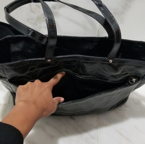 Coach Diaper Bag Black Signature Logo - Picture 6 of 14
